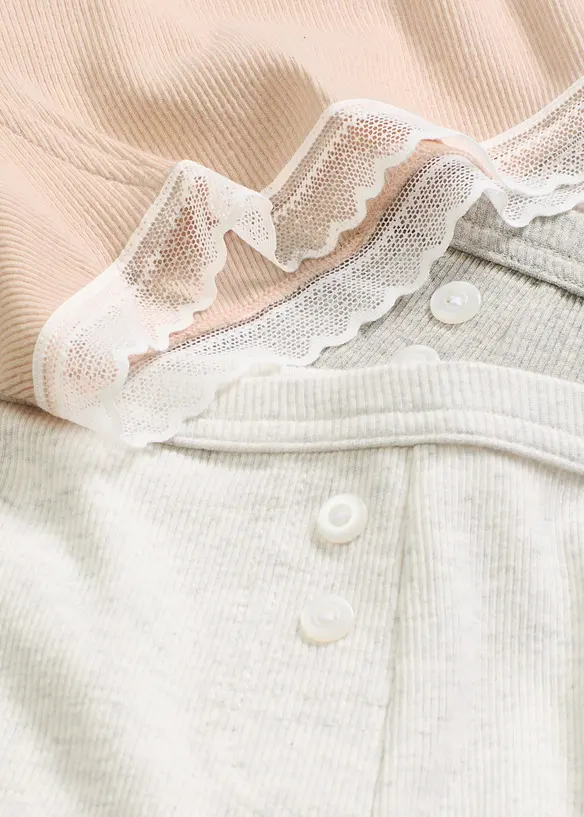 D&aacute;msk&eacute; žebrovan&eacute; boxerky s krajkou (4 ks v balen&iacute;), bonprix