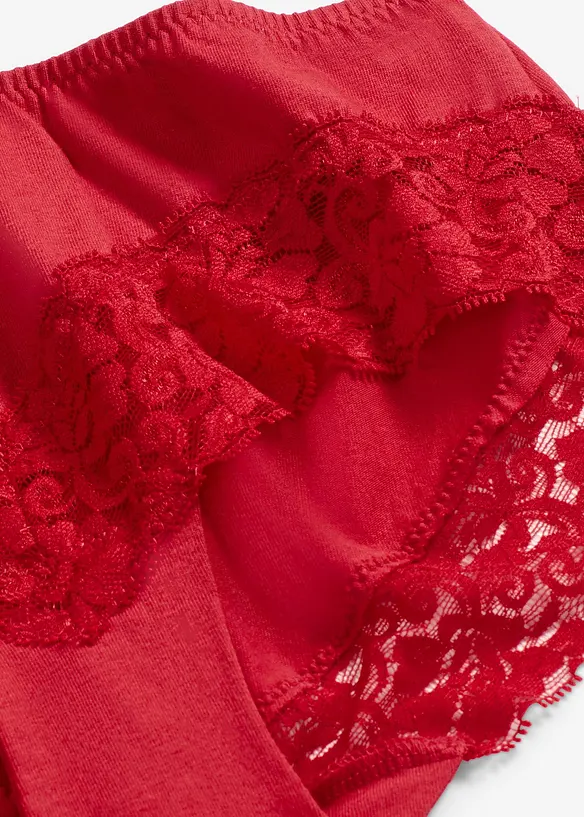 Bokov&eacute; kalhotky s krajkou (4 ks v balen&iacute;), bonprix