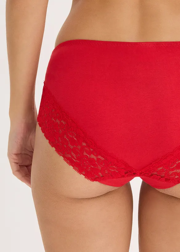 Bokov&eacute; kalhotky s krajkou (4 ks v balen&iacute;), bonprix