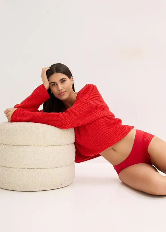 Bokov&eacute; kalhotky s krajkou (4 ks v balen&iacute;), bonprix