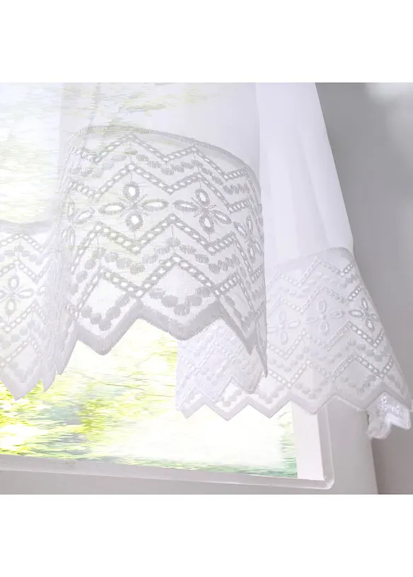 Vitr&aacute;žkov&aacute; z&aacute;clona s vy&scaron;&iacute;van&yacute;m lemem, bonprix