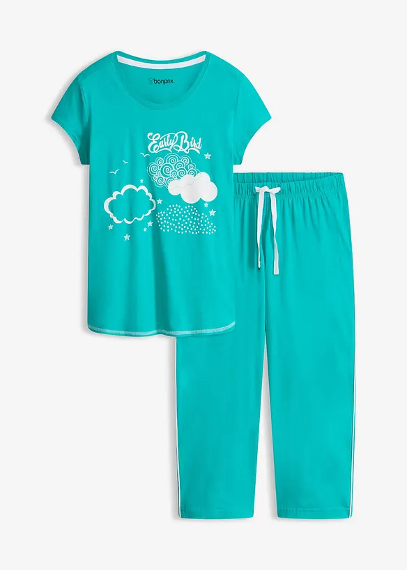 Capri pyžamo z čist&eacute; organick&eacute; bavlny, bonprix