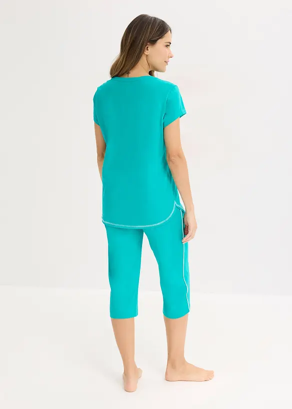 Capri pyžamo z čist&eacute; organick&eacute; bavlny, bonprix