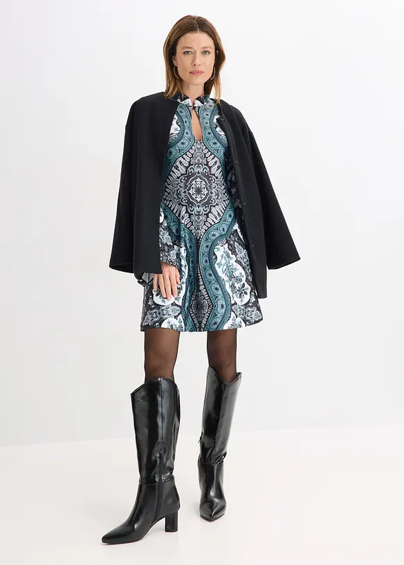 Žerzejov&eacute; &scaron;aty se stoj&aacute;čkem a vol&aacute;nov&yacute;mi ruk&aacute;vy, bonprix