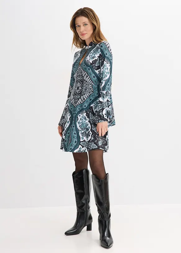 Žerzejov&eacute; &scaron;aty se stoj&aacute;čkem a vol&aacute;nov&yacute;mi ruk&aacute;vy, bonprix