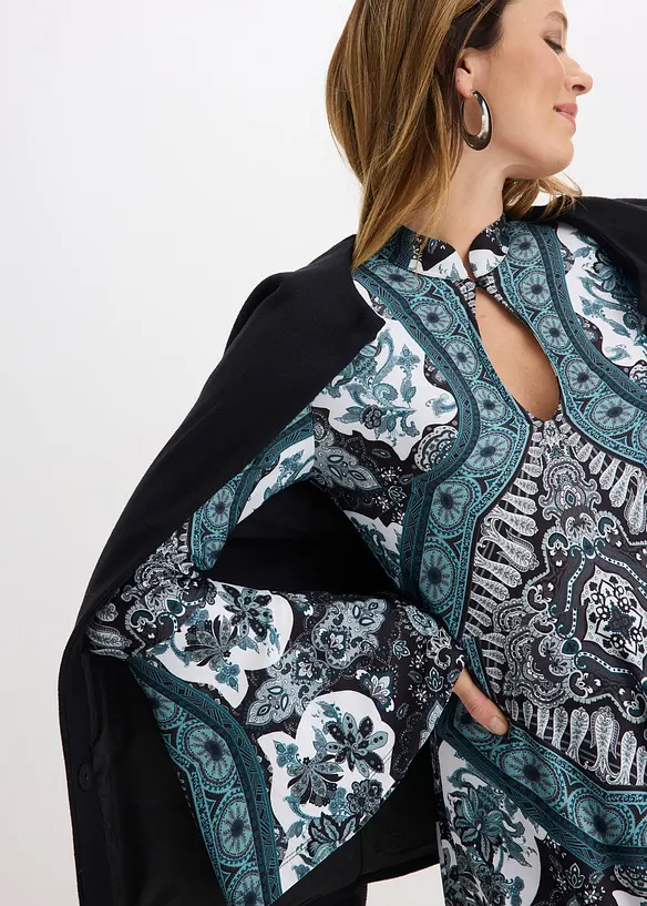 Žerzejov&eacute; &scaron;aty se stoj&aacute;čkem a vol&aacute;nov&yacute;mi ruk&aacute;vy, bonprix