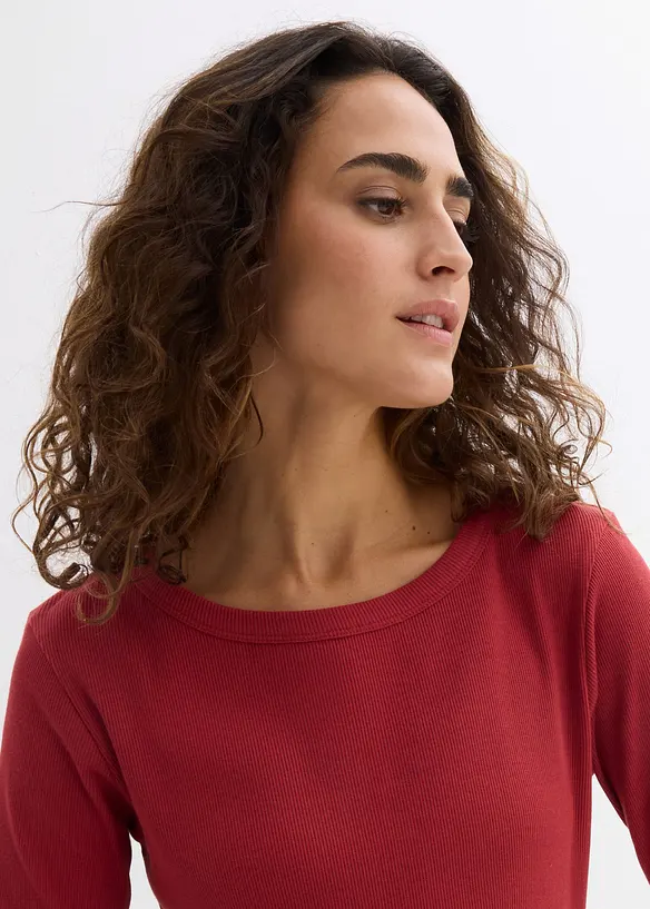 Žebrovan&eacute; tričko s organickou bavlnou (2 ks v balen&iacute;), bonprix