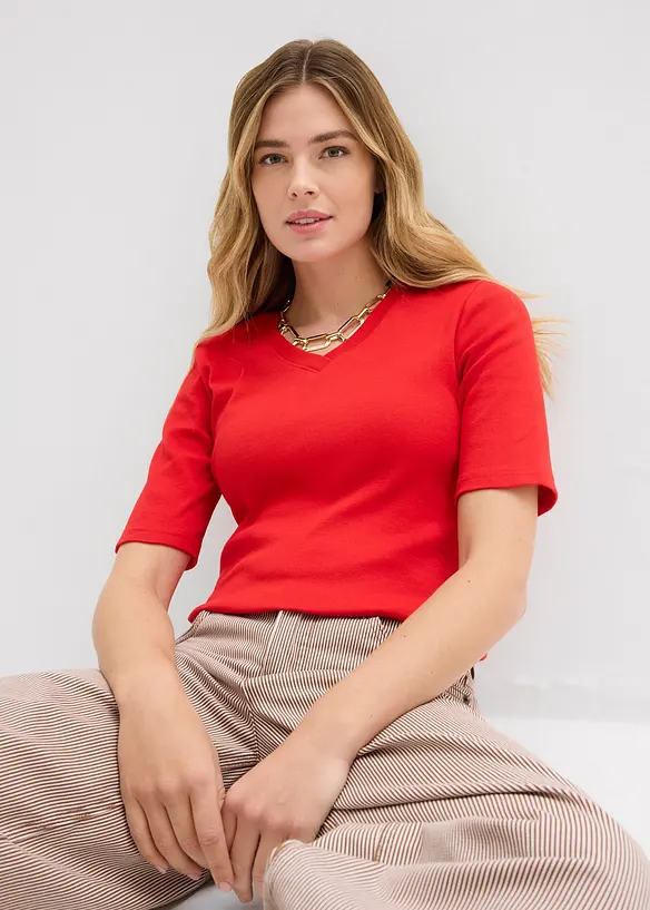 Žebrovan&eacute; tričko (2 ks v balen&iacute;), bonprix