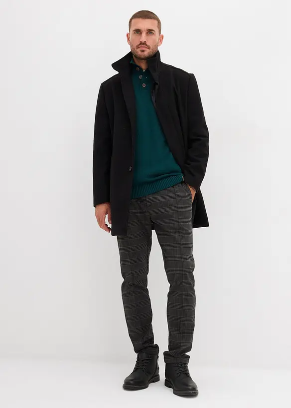 Svetr s l&iacute;mečkem na zap&iacute;n&aacute;n&iacute;, z měkk&eacute; bavlněn&eacute; směsi, bonprix