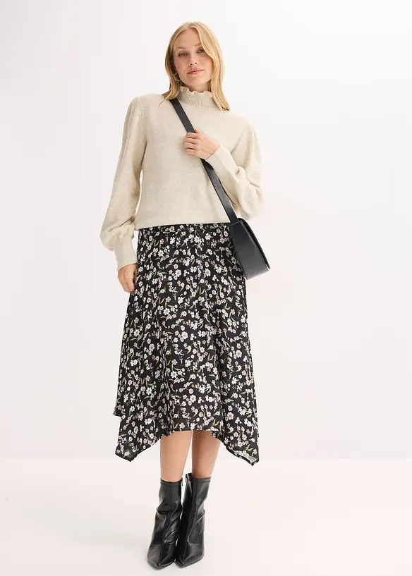 Svetr s rol&aacute;kov&yacute;m l&iacute;mcem, bonprix