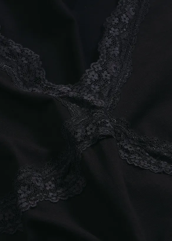 Pyžamo s krajkovou aplikac&iacute;, bonprix