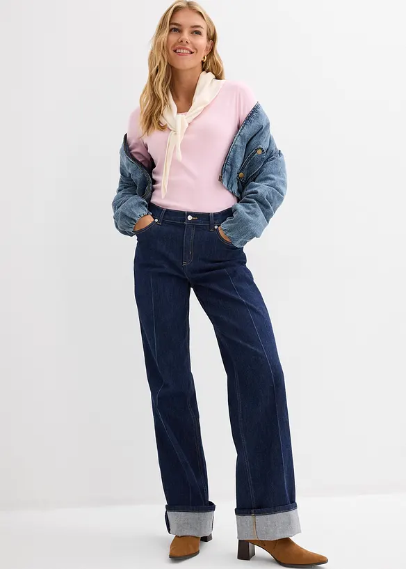 Tričko s dlouh&yacute;m ruk&aacute;vem, z čist&eacute; organick&eacute; bavlny, bonprix