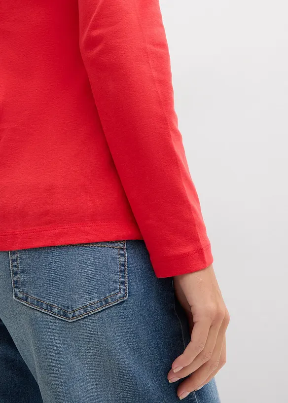 Tričko s dlouh&yacute;m ruk&aacute;vem, z čist&eacute; organick&eacute; bavlny, bonprix