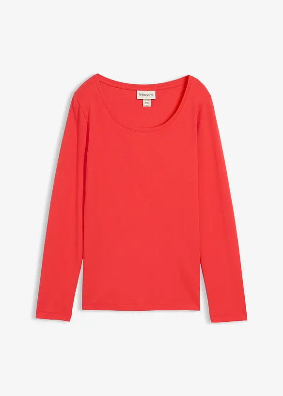 Tričko s dlouh&yacute;m ruk&aacute;vem, z čist&eacute; organick&eacute; bavlny, bonprix
