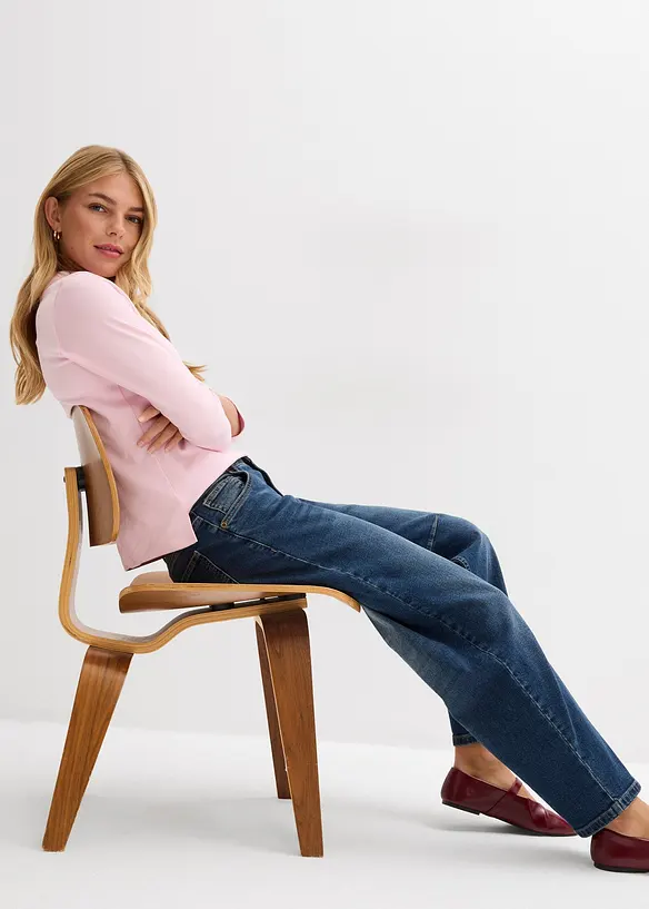 Dž&iacute;ny Barrel, Mid Waist, bonprix