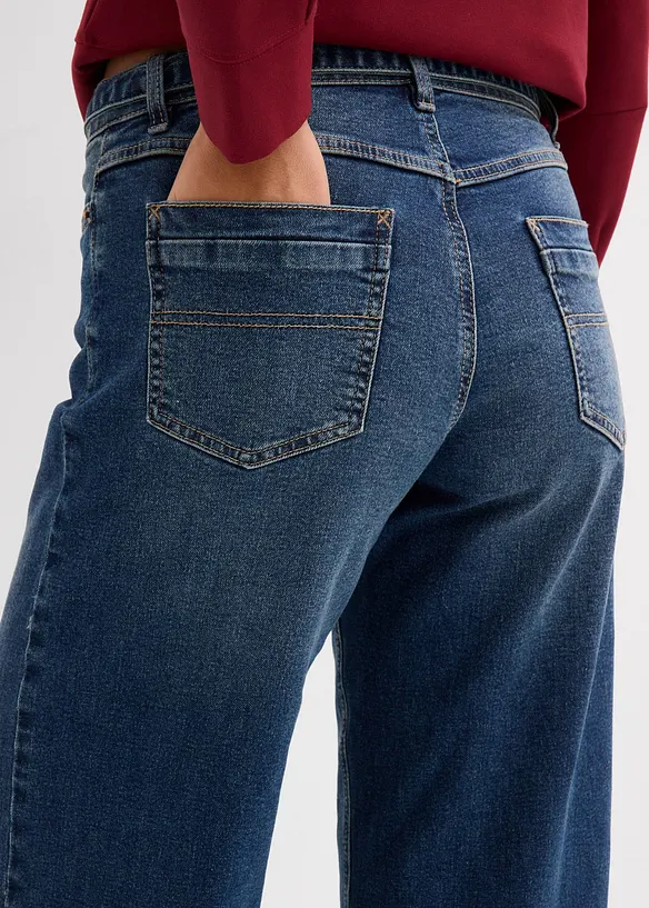 Dž&iacute;ny Wide Leg, Mid Waist, Full Length, bonprix