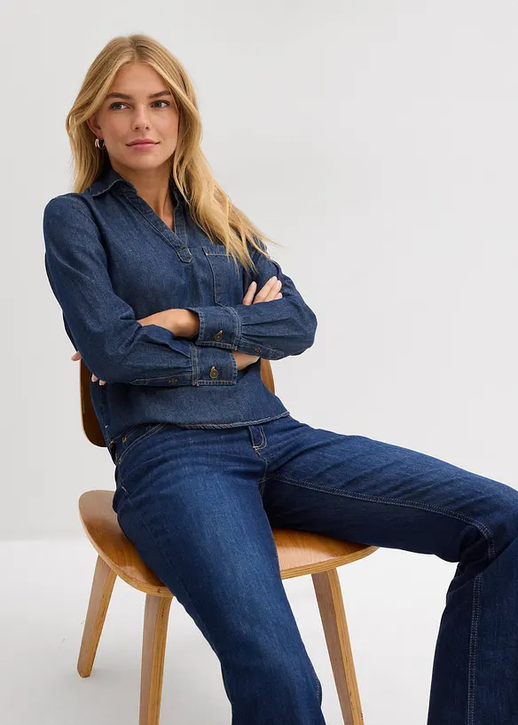 Dž&iacute;nov&aacute; tunika s čistou organickou bavlnou, bonprix