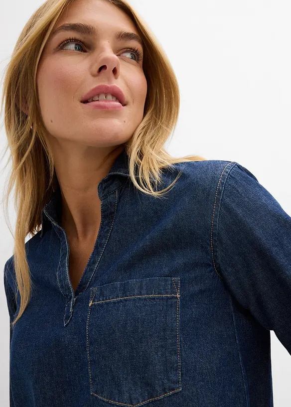 Dž&iacute;nov&aacute; tunika s čistou organickou bavlnou, bonprix