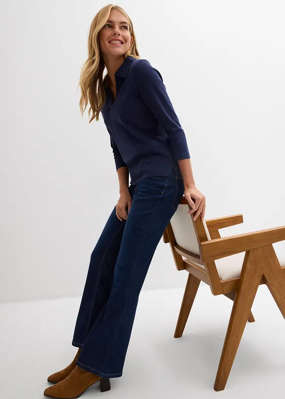 Dž&iacute;ny do zvonu, Mid Waist, bonprix