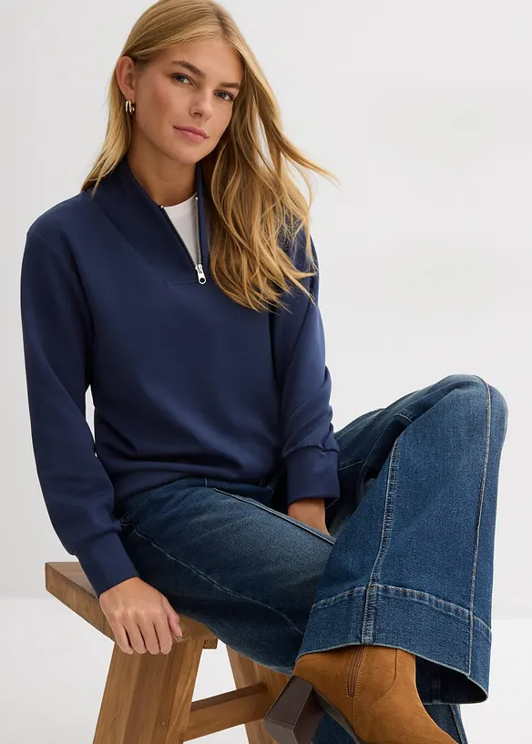 Dž&iacute;ny Wide Leg, Mid Waist, Full Lenght, bonprix