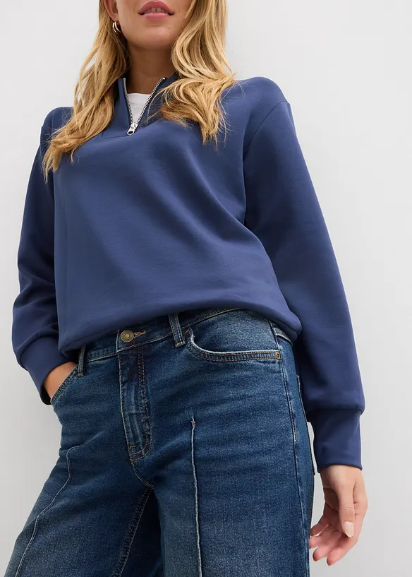 Dž&iacute;ny Wide Leg, Mid Waist, Full Lenght, bonprix