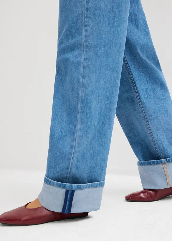 Dž&iacute;ny Loose Straight Mid Waist, Full Length, bonprix