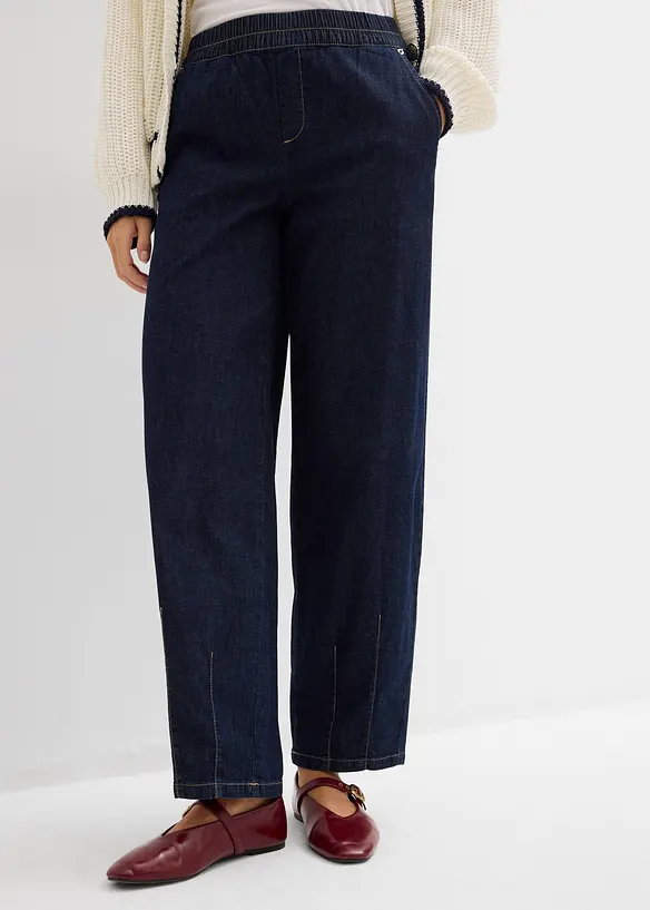 Dž&iacute;ny Barrel, Mid Waist, pohodln&yacute; pas, bonprix