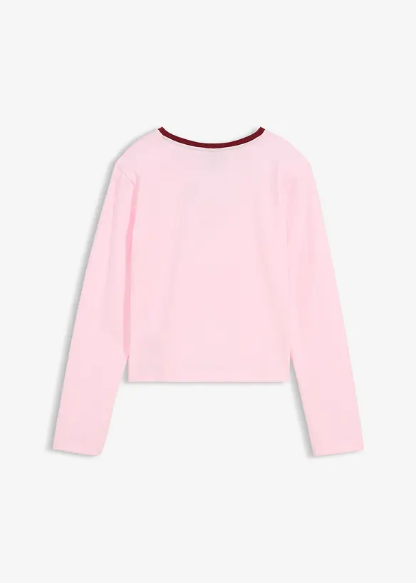 Kr&aacute;tk&eacute; triko s dlouh&yacute;m ruk&aacute;vem, z elastick&eacute; směsi s organickou bavlnou, bonprix