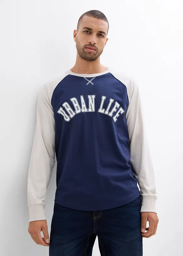 Triko s dlouh&yacute;m ruk&aacute;vem, z čist&eacute; organick&eacute; bavlny, bonprix