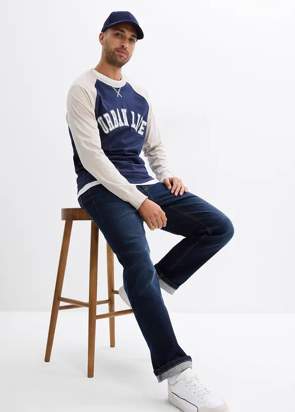 Triko s dlouh&yacute;m ruk&aacute;vem, z čist&eacute; organick&eacute; bavlny, bonprix