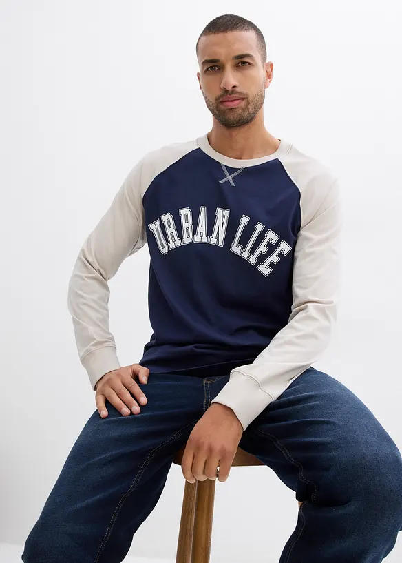 Triko s dlouh&yacute;m ruk&aacute;vem, z čist&eacute; organick&eacute; bavlny, bonprix