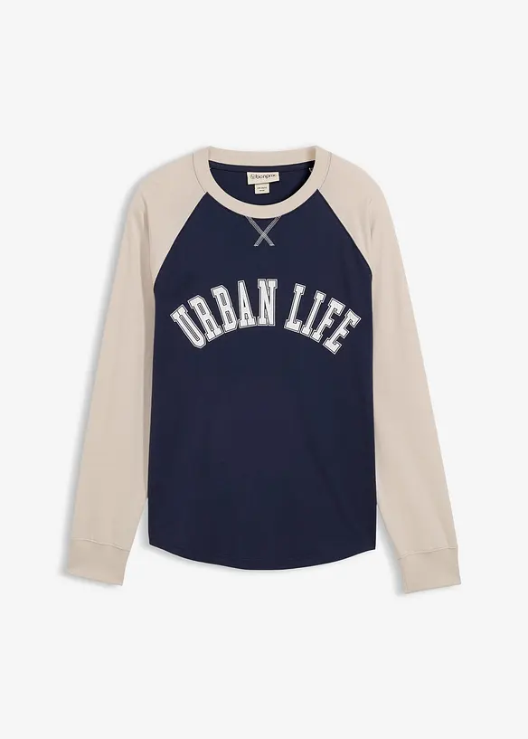 Triko s dlouh&yacute;m ruk&aacute;vem, z čist&eacute; organick&eacute; bavlny, bonprix