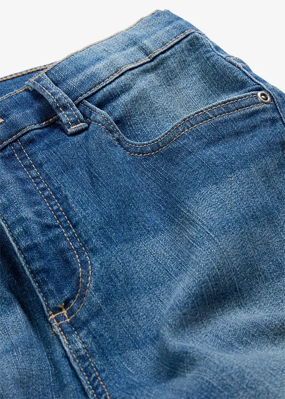 Strečov&eacute; Skinny dž&iacute;ny s nastaviteln&yacute;m pasem, Straight, bonprix