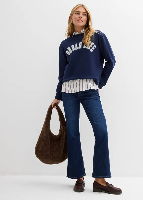 Oversize mikina z čist&eacute; bavlny, bonprix