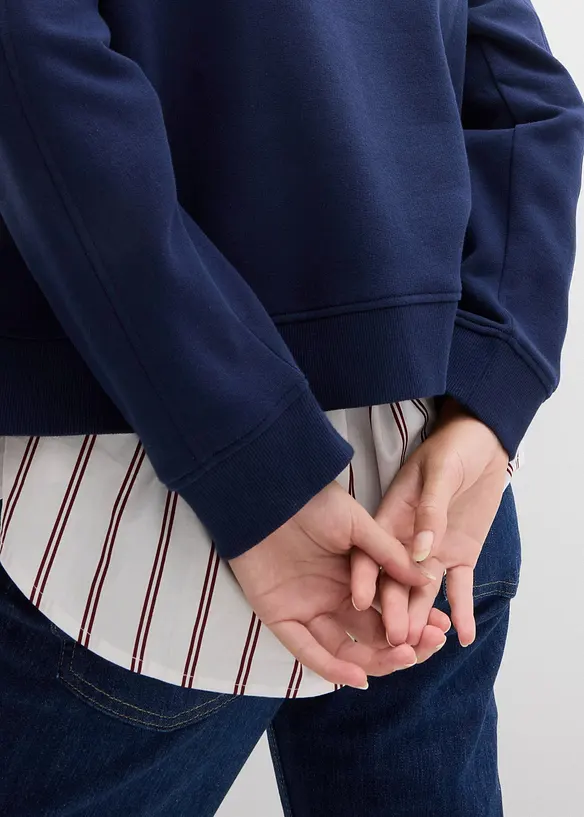 Oversize mikina z čist&eacute; bavlny, bonprix