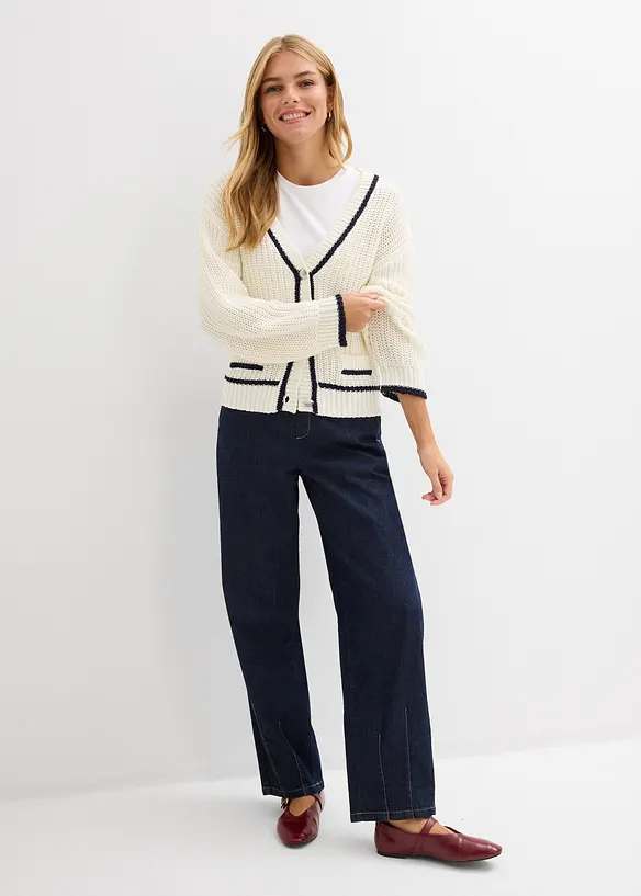 Kab&aacute;tek z hrub&eacute; pleteniny z bavlněn&eacute; směsi, bonprix