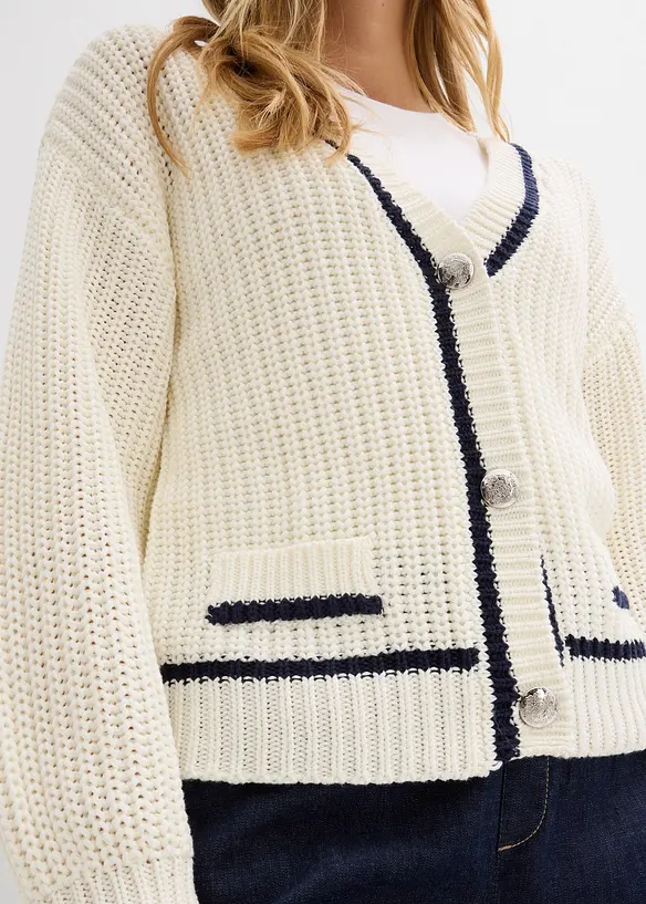 Kab&aacute;tek z hrub&eacute; pleteniny z bavlněn&eacute; směsi, bonprix