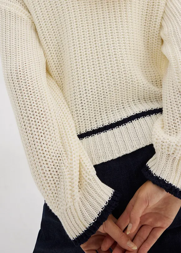 Kab&aacute;tek z hrub&eacute; pleteniny z bavlněn&eacute; směsi, bonprix