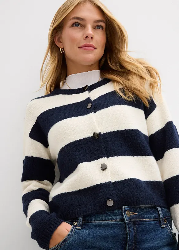 Kr&aacute;tk&yacute; kab&aacute;tek z jemn&eacute; pleteniny, bonprix