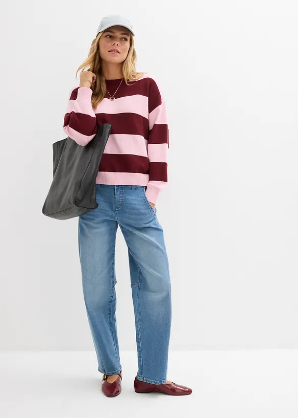 Oversize svetr z měkk&eacute; visk&oacute;zov&eacute; směsi, bonprix