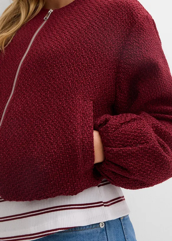 Bluzon z měkk&eacute; bukl&eacute; př&iacute;ze, bonprix