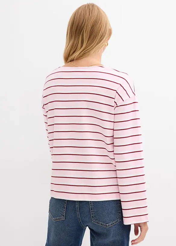 Triko s dlouh&yacute;m ruk&aacute;vem, z čist&eacute; organick&eacute; bavlny, bonprix