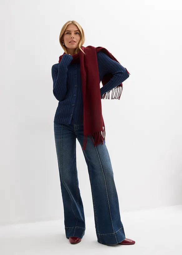 Žebrovan&yacute; pleten&yacute; kab&aacute;tek, bonprix