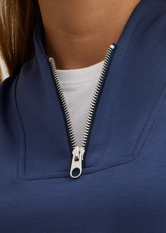 Mikina z měkk&eacute; visk&oacute;zov&eacute; směsi, bonprix