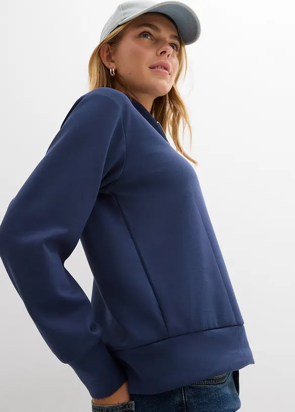 Mikina z měkk&eacute; visk&oacute;zov&eacute; směsi, bonprix