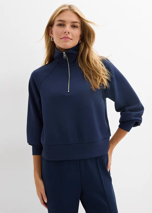 Mikina z měkk&eacute;ho materi&aacute;lu scuba, bonprix