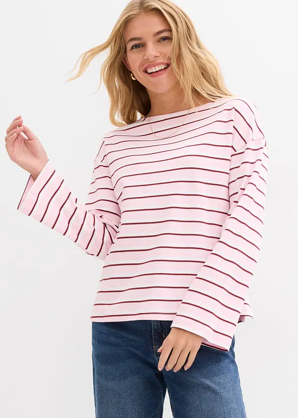 Triko s dlouh&yacute;m ruk&aacute;vem, z čist&eacute; organick&eacute; bavlny, bonprix