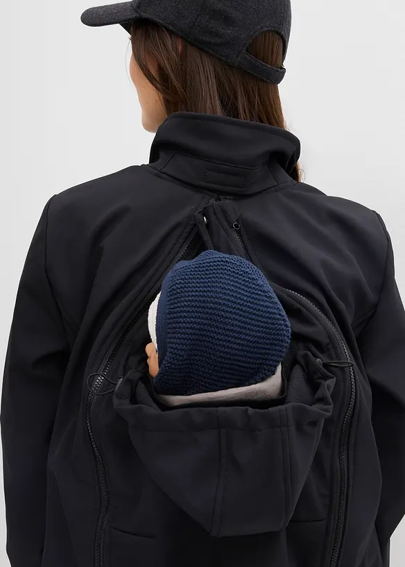 Softshellov&aacute; bunda 4 v 1, se vsadkou na no&scaron;en&iacute; vpředu i vzadu, bonprix