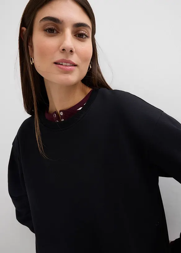 Těhotensk&aacute; a koj&iacute;c&iacute; mikina 2v1, z organick&eacute; bavlny, bonprix