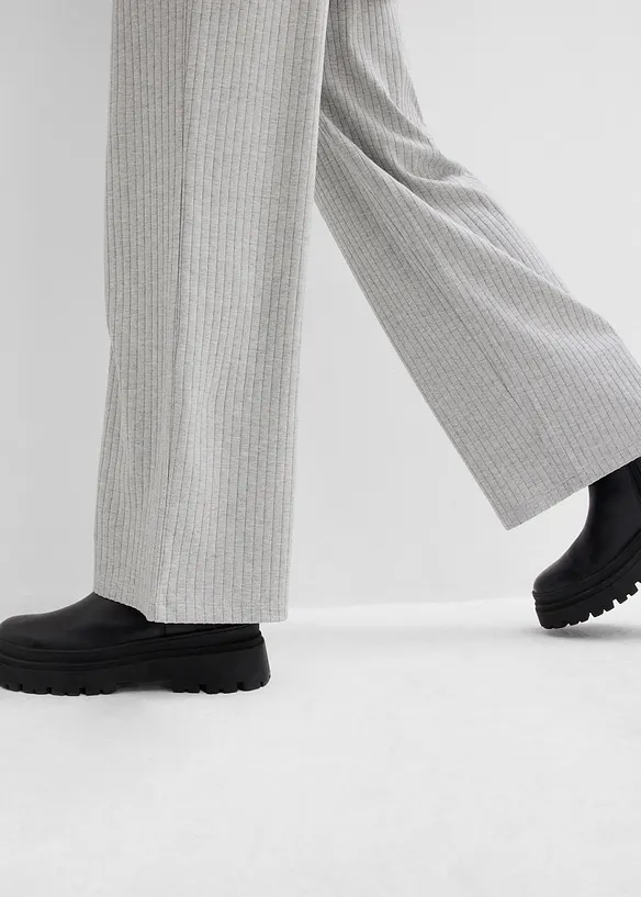 Žerzejov&eacute; kalhoty z žebrovan&eacute;ho materi&aacute;lu (2 ks v balen&iacute;), bonprix